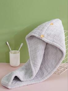 1/2 Pieces Hair-Drying Towel, Polyester, Women's Hair-Dry Cap, Simple Style, Various Colors, Absorbent, Quick-Drying And Soft, Wraps Hair, Suitable For All Seasons, Usable In The Bathroom, Living Room, For Removing Makeup Or Applying Makeup. - Multicolor - View 9