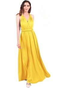 Vestido de Dama de Convertible para Mujer - Amarillo - Ver 6