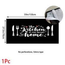 1pc, Home Decor, Kitchen Theme Pattern Printed Table Skirt, Kitchen Small Curtain, Kitchen Cabinet Cover Curtain, With Curtain Holes, Easy To Hang, Rectangular, Machine Woven, Machine Washable, Kitchen Decoration And Accessories, Perfect For Kitchen Cabinets And Home Decor - Multicolor - View 14