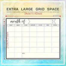1 Stück abwischbarer Kühlschrankkalender, geeignet für Kühlschrank, Whiteboard, abwischbarer Kalender, wiederverwendbar, leicht zu reinigen, mit wöchentlichem und monatlichem Design, sehr praktisch für die Zeitplanung, geeignet für Büro, Zeitplanung zu Hause, nützliches magnetisches Kalenderset für Zuhause - Mehrere Spezifikationen - Übersicht 4