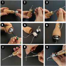 Leather Sewing Awl Kit, Hand Stitch Repair Tool Practical Stitching Awl For Handmade Leather Craft - Type a - View 5