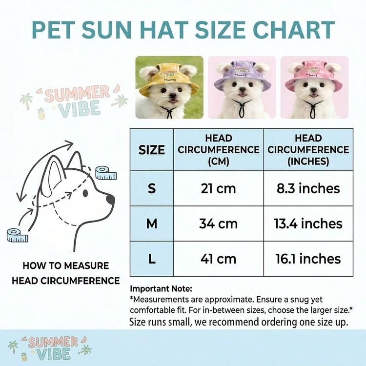 Customizable Pet Sun Hat With Name, Summer Open-Ear Sun Protection Hat For Dogs, Cute Sun Hat For Small Dogs And Cats, Available In 4 Colors, Pet Outdoor Photo Accessory - 藍色帽子 - 查看 6