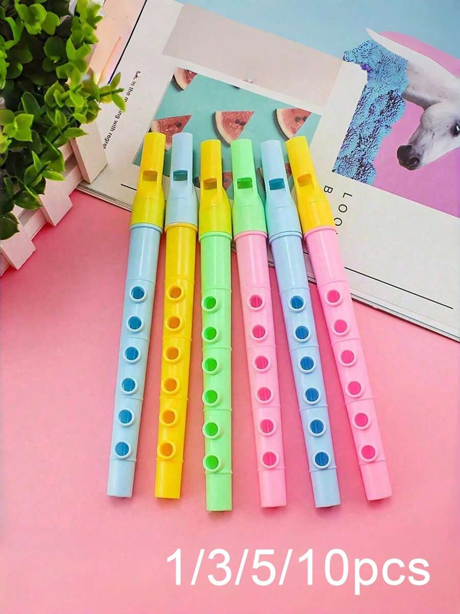 1/3/5/10件 隨機顏色派對卡祖笛音樂樂器，生日派對贈品