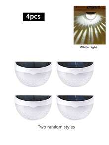 太阳能栅栏灯、甲板灯、太阳能壁灯、太阳能栅栏户外灯、白色 LED 灯、花园、家居、露台、庭院、车库、露营、万圣节、圣诞节派对装饰照明 - 彩色 - 查看 25