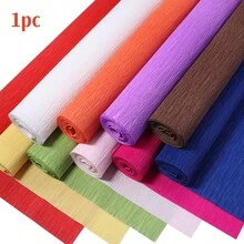 1pc 50cm Wide Colorful Crinkle Paper Roll, 2.5m Long Balloon Ribbon, For Party/Celebration Decor, DIY Paper Flower, Streamer, Ribbon Dance Props, Photography Backdrop, Fresh Flower Gift Packaging - Multicolor - View 3