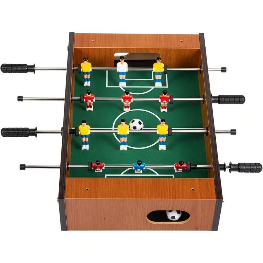 Mini Tischfußballtisch, tragbares Tischfußballspiel, unterhaltsames Arcade-Spiel für Indoor, Outdoor, Zuhause, Partys und Freizeitspaß - Grün - Übersicht 1