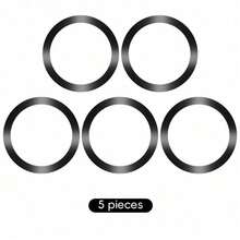 5pcs Upgraded Smooth Magnetic Wireless Charger Metal Iron Plate Stickers, Compatible With IPhone 15/14 Pro Max/13/12/11 Mini, Can Be Installed On The Outside Of Phone Case, Suitable For Car Phone Holder. - Black - View 2