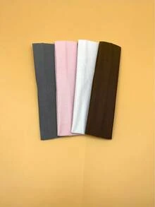 1-20入女款時尚運動髮帶，防滑髮帶，多色，運動風，彈性吸汗；瑜珈、髮飾，隨機款，防滑時尚運動髮圈，柔軟布料彈性髮帶適用於健身、瑜珈、跑步 - 彩色 - 查看 37