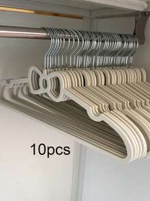 10pcs Wide Shoulder Velvet Hangers Non-Slip Durable Closet Organizer Large Size Clothes Rack Storage Solution Home Wardrobe Display Stand Hook Set Pack Bedroom Organization - Multicolor - View 17