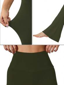 Women Leggings - Burgundy - View 5