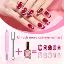 Bộ 2 nam châm vẽ móng mắt mèo, que nam châm đa năng 3 trong 1, dụng cụ nam châm chuyên nghiệp cho salon làm móng - Nhiều màu - Xem 7