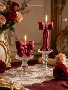 Candela aromaterapica con fiocco 3D Rosso Vino & Rosso Rubino, terapia olfattiva, regalo per laurea/compleanno, decorazione per proposta & matrimonio, decorazione per la casa, vacanze, San Valentino, ritorno a scuola, Ognissanti, Natale - A - Visualizzare 6