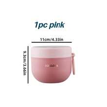 1pc Cartoon Bento Box, Microwave- Lunch Box With Utensils, Adult Lunch Box, Insulated Lunch Bag, Large Capacity Divided Food Storage Container - Multicolor - View 13