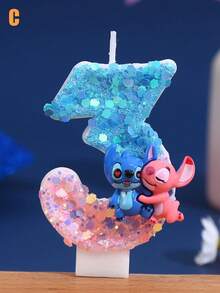 Stickey Double-Spelling Powder Blue Candle, For Festive Parties, Party Small Gifts. - Multicolor - View 4