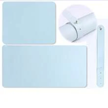 2 Pieces Set Washable Nail Table Mat & Foldable Desk Mat - Soft PU Leather Nail Armrest Cushion, Suitable For Nail Salons, Studios, And Home DIY Use (24*30cm + 30*60cm) - Multicolor - View 13