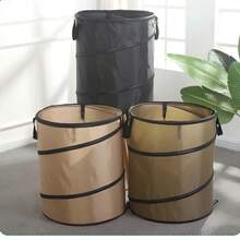 1pc - Windproof, Foldable Camping Trash Can, Portable And Space-Saving, Perfect For Picnics, Barbecues, Outdoor Gardens And Similar Occasions. It Comes In Three Colors And Two Sizes, And Can Also Be Used As A Foldable Laundry Basket. - Multicolor - View 10