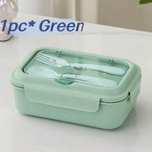 1pc Salad Lunch Box, Lunch Box Container With Spoon And Fork, Microwave And Dishwasher , Suitable For Outings, Work, Picnic Kitchen Storage - Multicolor - View 14