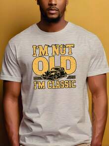 Camiseta de manga corta con cuello redondo, estilo casual de verano, con diseño de coche clásico vintage para hombre. - Blanco - Ver 11