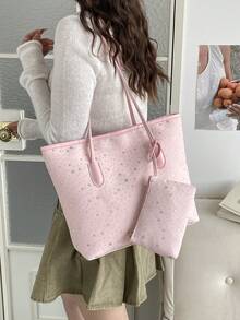 New Luxury High-End Versatile Women's Shoulder Tote Bag - Pink - View 8