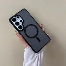 Ốp lưng điện thoại từ tính trong suốt bảo vệ 360° tương thích với Samsung S25 FE A57 A37 A17 A07 sạc không dây ốp bảo vệ cho A56 A36 A26 A16 A06 S26 Ultra S25 Ultra - màu đen - Xem 10
