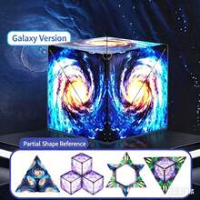 Theme Changing Cube, Multi-Shape Puzzle Stress Relief, Transformation Board, Starry Texture Changing Cube, Stress Relief Small, Geometric Puzzle - Inspiration - View 14