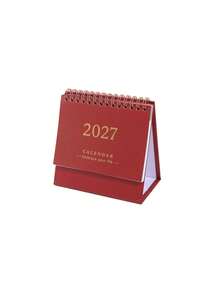 1 Pc Desk Calendar 2027 - Compact Vertical Flip Design, Durable Metal Ring Binding, Clear Monthly Layout - Simple And Fresh Calendar, Perfect For Home Office Or School Organization, Sophisticated Desk Calendar - Multicolor - View 28
