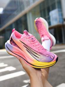 Women's Running Shoes, Women's Professional Running Shoes, Using Carbon Plate Technology - Lightweight Cushioned Sports Shoes, Anti-Slip Shock-Absorbing Sole, Versatile Shoe Style, Suitable For Gym, Training, Couple Running Shoes, Basketball Shoes, All Seasons, Fashion Sports Design - Dreamy Purple - View 7