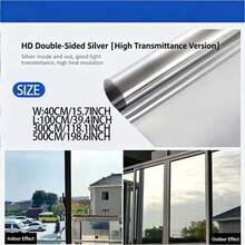 One-Way Privacy Window Film, Home Window Glass Film, Combines Sun Protection, Heat Insulation And Shading Functions. Effectively Blocks Strong Light And UV Rays, Prevents Indoor Stuffiness, Outside Cannot See Inside, Protects Home Privacy Space. - 1PC - View 6