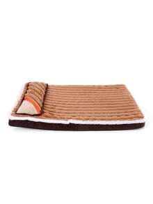 LANGXINGCS 1pc Short Plush Soft Comfortable Pet Bed Mat With Neck Pillow, Removable Zipper Pet Pad For Dogs And Cats, Suitable For Large, Medium And Small Pets Sleeping And Resting - Multicolor - View 13