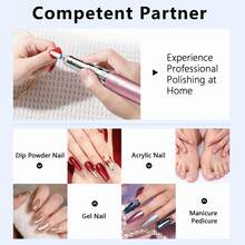 35000RPM Electric Nail Drill With LED Display And Pause Function, Manicure And Pedicure Set, Suitable For Nail Salons And Home DIY - 粉色 - 查看 6