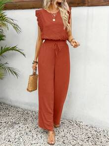 Set Of Short Shorts With Elegant And Exclusive Lace - Burnt Orange - View 1