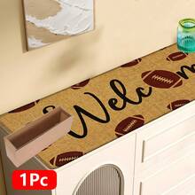 1 pieza, Decoración del hogar, Estampado de patrón de café, Alfombra de cocina de lino, Tapete de cocina, Tapete de piso, Tapete de baño, Tapete de puerta, Impresión 3D rectangular, Apto para sala de estar, dormitorio, pasillo, baño, lavandería - Alfombra de poliéster, Apto para decoración del hogar interior y exterior - Multicolor - Ver 12