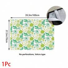 1pc, Home Decor, Floral Pattern Printed Table Skirt, Kitchen Small Curtain, Kitchen Cabinet Cover, With Curtain Holes, Easy To Hang, Rectangular, Machine Woven, Machine Washable, Kitchen Decoration And Accessories, Perfect For Kitchen Cabinets And Home Decor - Multicolor - View 17