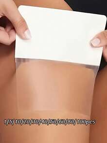 1/5/10/20/30/40/50/60/80/100pcs Invisible Leg Shaping Tape - Plastic Material, Odorless, Waterproof & Comfortable, Suitable For Daily Wear - Waterproof Odorless Leg Shaping Tape, Create Slim Legs, Anti-Friction Pad, Comfortable Thigh Lift - Transparent Cellulite Reduction Adhesive, Octagonal, Suitable For Women To Tighten And Lift Inner Thigh Skin, Blue Wave Pattern - Multicolor - View 2