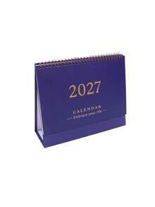 1PC Large 2027 Retro Desktop Calendar, Stylish Home Decoration,Compact Vertical Flip Design, Durable Metal Ring Binding, Clear Monthly Layout - Single Piece - View 18