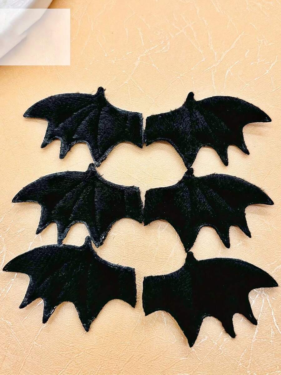 10pcs/Set Cute Plush Demon Bat Wings Halloween Bat Wings Decoration DIY Handmade Accessories Materials Cosplay Party Costume Props Halloween Theme Party Costume Props Halloween Decoration - Multicolor - View 1