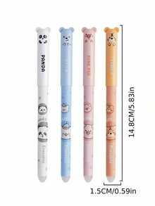 32/14/1 Erasable Pen Set, Includes 12 Pens + 20 Refills, Multiple Cartoon Pattern Center Pens, 0.5mm Blue Ink Ballpoint Pens, Built-In Eraser, Quick-Drying, Comfortable Grip, Perfect For Note-Taking And Writing, Office Supplies, School Supplies, Back To School Essential - Erasable Pen Set - View 5