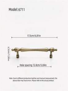 1pc Antique Style Embedded Metal Handle, Suitable For Drawers, Cabinets, Trash Cans, Comes With Installation Hardware, Painted Surface Finish, Suitable For Home Furniture - Bronze - View 25