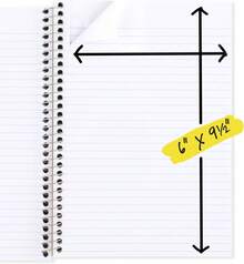 New-2026Five Star Spiral Notebook, 2 Subject, College Ruled Paper, 6" X 9.5", 80 Sheets, Blue (Color May Vary) (840029CG1) - Gray - View 2