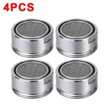 4pcs Water-Saving Faucet Aerators, Threaded Replaceable, Suitable For Kitchen Faucets, Bathroom Faucets, Aerators, Bathroom Accessories, Kitchen Supplies, Kitchen Accessories, Kitchen Tools - Silver - View 3