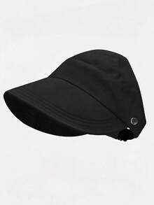 1pc Wide Brim Thin Breathable Bucket Hat, Ponytail Compatible, Essential For Spring/Summer, Comfortable Sun Protection Travel Hat, Easy To Store - Multicolor - View 8