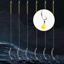 Avlcoaky 6pcs Fishing Hooks Rig Jig Worm Hooks Fish Hook - Multicolor - View 4
