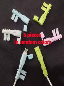 6pcs Charging Cable Protector, Anti-Break Cable Organizer, Data Cable Protector, Data Cable Sleeve, Compatible With USB-C Laptop, Tablet And Phone Anti-Break Charging Cable Protector - Multicolor - View 9