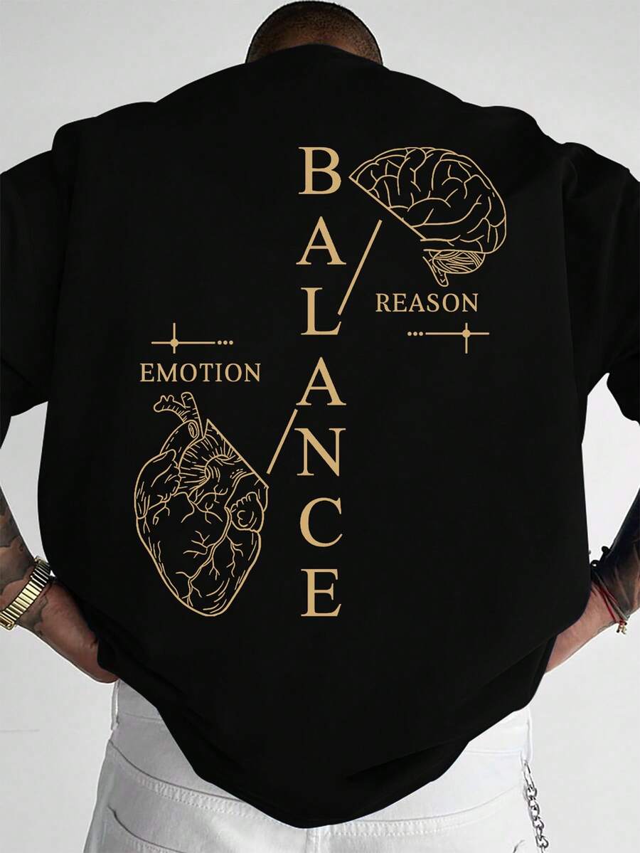Camiseta de hombre de algodón, estilo Y2K, personalizada y a la moda, cómoda y holgada, de manga corta, estilo-hop urbano, ropa casual americana para el día a día, transpirable, equ - Negro - Ver 1