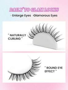 MAANGE 120pcs Natural Cartoon Style Cluster False Eyelashes, Cartoon Tapered End Design, Easy To Apply, Ideal Gift For Women - D - View 11