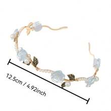 1Pc Fashion Rose Pearl Headband - Blue - View 2