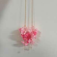 Floral Tassel Car Pendant, Creative Car Rearview Mirror Decor Accessory - Flower Pendant - View 11
