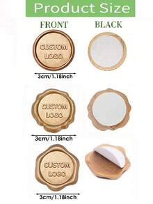 50/100/200/300 Pcs Custom Initials Wax Stickers, Handmade Wax Seal Stickers For Wedding Invitation, Self-Adhesive Envelope Wax Stickers-30 Colors Available!, Personalized Gift - Multicolor - View 3