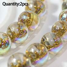 2pcs 16mm Multicolor Crown Beads Acrylic Loose Beads DIY Jewelry Making Necklace, Bracelet, Earrings Handmade Beading Accessories Materials - DIY Crown Beads - View 13