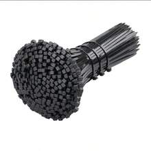 100pcs Black & White Dual Color Cable Ties, 40lbs Tensile Strength, Nylon Material, Self-Locking Plastic Cable Ties, Binding Ties, Self-Locking Nylon Cable Ties, Multi-Purpose Sealing Ties, High Toughness, Not Easy To Break, Suitable For Wire Sorting, Storage And Fixing, Home Indoor And Outdoor Appliances, Express Packaging, Moving, Electrician, Shopping Mall, Home, Engineering And Other Places. Wholesale Cable Tie Supplier - Black - View 3